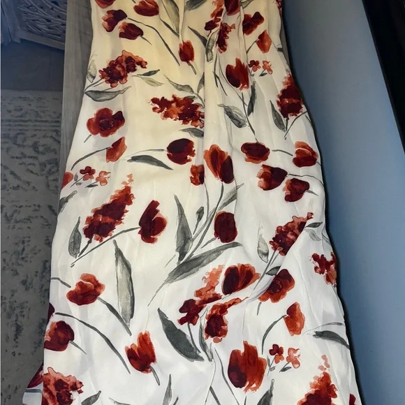 Reformation Maribelle Strapless Cream Chiffon Fabric - Picture 8 of 13